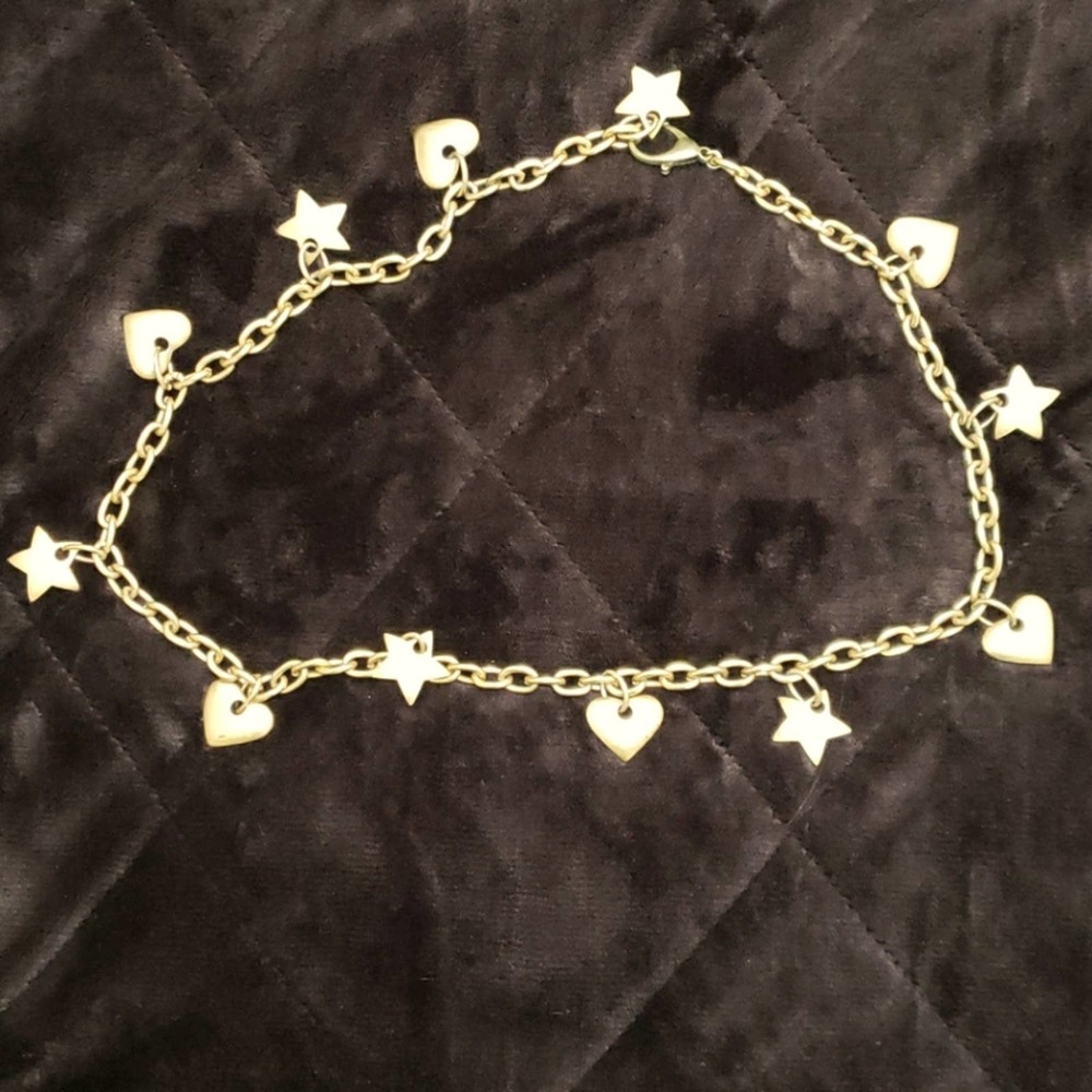 Brass hearts & stars belt